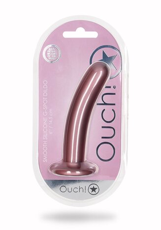 Smooth G-Spot Dildo - 6'' / 14,5 cm - Rose Gold