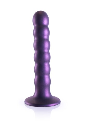 Beaded G-Spot Dildo - 5'' / 13 cm - Metallic Purple