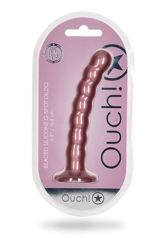 Beaded G-Spot Dildo - 6,5'' / 16,5 cm - Rose Gold
