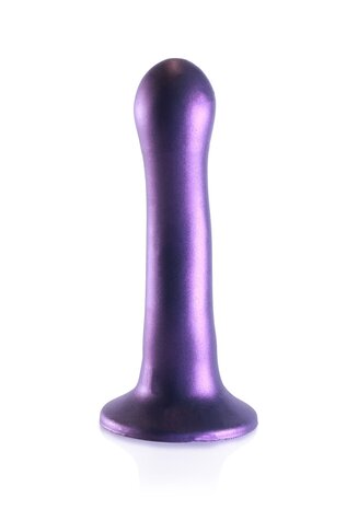 Ultra Soft Curvy G-Spot Dildo -7''/17 cm-Metallic Purple