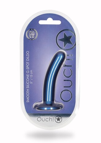 Smooth G-Spot Dildo - 5'' / 12 cm - Metallic Blue