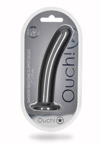 Smooth G-Spot Dildo - 7'' / 17 cm - Gun Metal