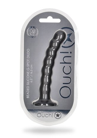 Beaded G-Spot Dildo - 6,5'' / 16,5 cm - Gun Metal