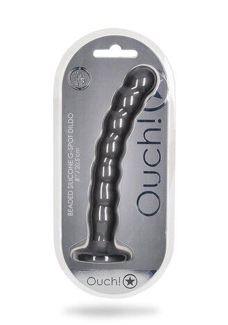 Beaded G-Spot Dildo - 8'' / 20,5 cm - Gun Metal