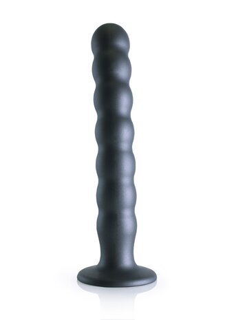 Beaded G-Spot Dildo - 8'' / 20,5 cm - Gun Metal