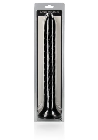 Swirled Anal Snake - 12''/ 30 cm - Black