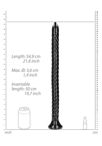 Swirled Anal Snake - 20''/ 50 cm - Black