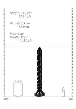 Stacked Anal Snake - 12''/ 30 cm - Black