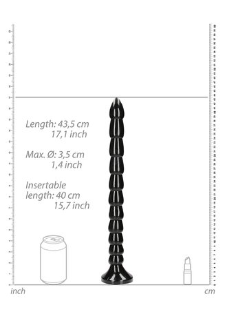 Stacked Anal Snake - 16''/ 40 cm - Black