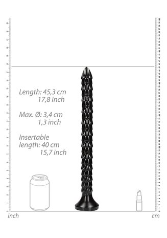 Scaled Anal Snake - 16''/ 40 cm - Black