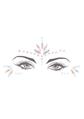 Body Jewelry Stickers - Face - Glow in the Dark - Opal One Size