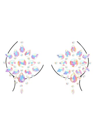 Body Jewelry Stickers - Nipples - Glow in the Dark - Opal One Size