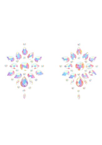 Body Jewelry Stickers - Nipples - Glow in the Dark - Opal One Size