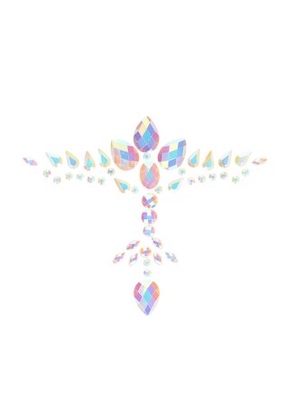 Body Jewelry Stickers - Chest - Glow in the Dark - Opal One Size