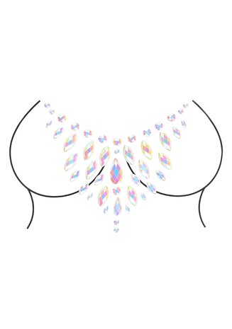 Body Jewelry Stickers - Chest - Glow in the Dark - Opal One Size
