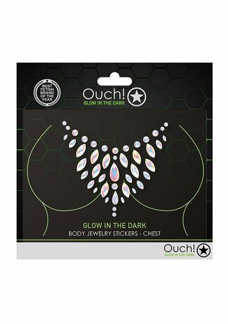 Body Jewelry Stickers - Chest - Glow in the Dark - Opal One Size