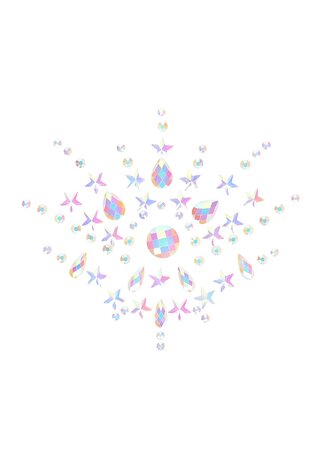 Body Jewelry Stickers - Chest - Glow in the Dark - Opal One Size