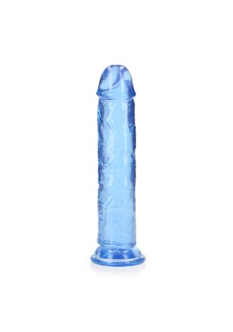 Straight Realistic Dildo Suction Cup - 8'' / 20 - Blue