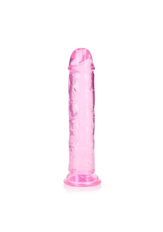 Straight Realistic Dildo Suction Cup - 8'' / 20 - Pink