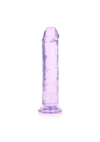 Straight Realistic Dildo Suction Cup - 8'' / 20 - Purple