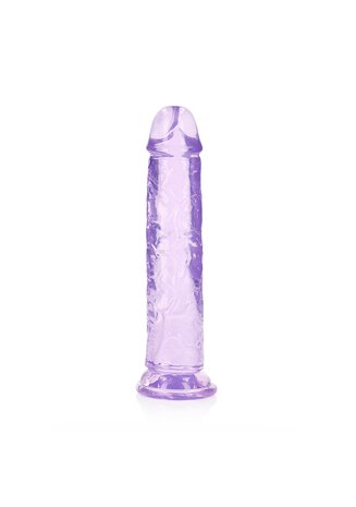 Straight Realistic Dildo Suction Cup - 8'' / 20 - Purple