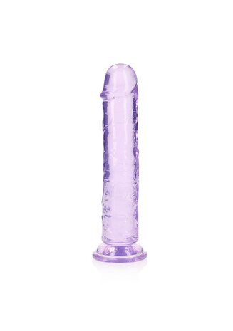 Straight Realistic Dildo Suction Cup - 8'' / 20 - Purple