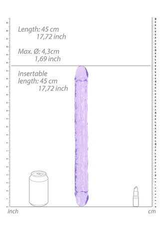 Realistic Double Dong - 18'' / 45 cm - Purple