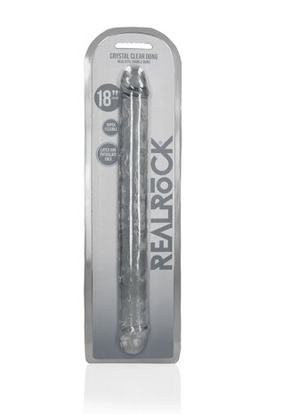 Realistic Double Dong - 18'' / 45 cm - Transparent