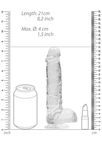 Realistische Dildo met Ballen - 19 cm