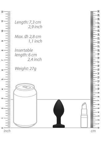 Butt Plug met Diamanten Hart