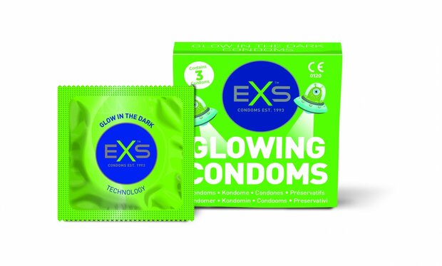 EXS Glow - Condooms - 3 Stuks