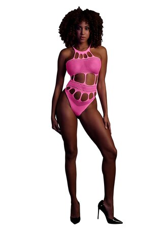 Body with Grecian Neckline - Neon Pink - XS/XL XS-XL