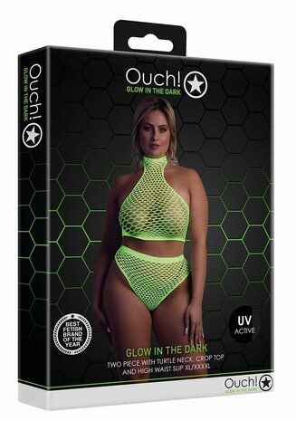Turtle Neck and High Waist Slip - Green - XL/XXXXL XL-XXXXL