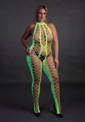 Bodystocking with Halterneck - Green - XL/XXXXL XL-XXXXL