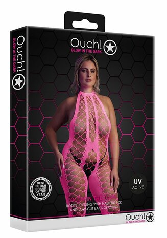 Bodystocking with Halterneck - Pink - XL/XXXXL XL-XXXXL