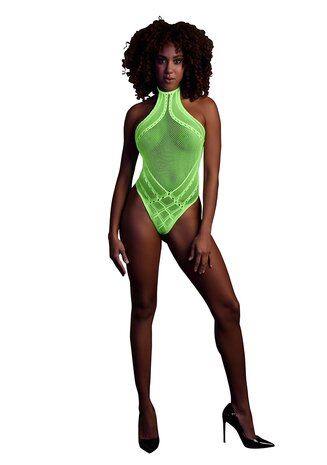 Body with Halter Neck - Neon Green - XS/XL XS-XL