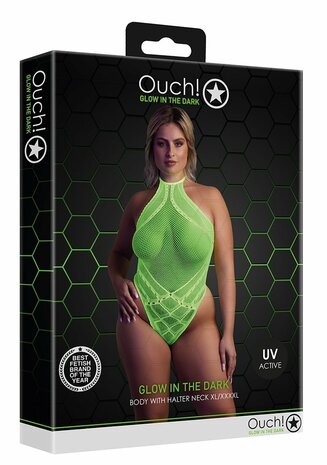 Body with Halter Neck - Neon Green - XL/XXXXL XL-XXXXL