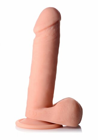 Vibrerende Afstandsbedienbare Siliconen Dildo met Ballen - 20,5 cm