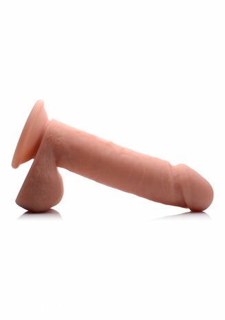 Vibrerende Afstandsbedienbare Siliconen Dildo met Ballen - 20,5 cm