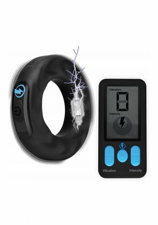 E-Stim Pro - Silicone Vibrating Cockring + Remote Control