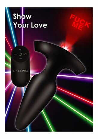 Laser Fuck Me - Butt Plug met Afstandsbediening - Klein