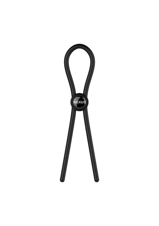 Forge - Single Adjustable Lasso Silicone Cock Ring - Black