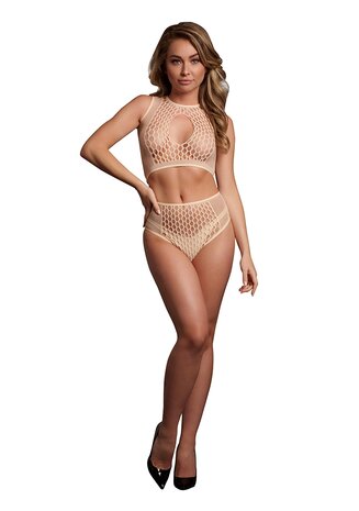 Duo Net Key-Hole Bra Set - One Size - Sandy Beach XS - XL