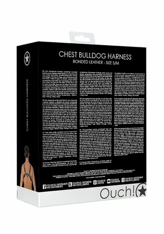 Bulldog Leren Borst Harnas - S/M S/M