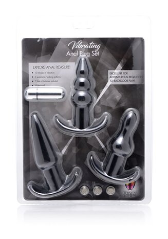 4-Delige Vibrerende Butt Plug Set
