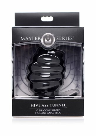Hive Ass Tunnel - Siliconen Geribbelde Holle Anale Plug - Groot