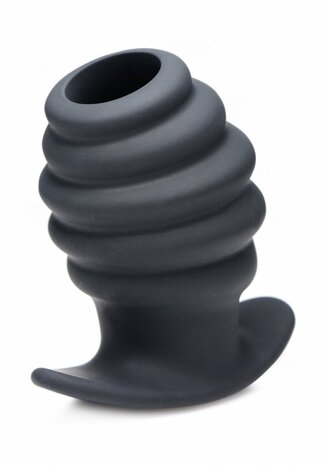 Hive Ass Tunnel - Siliconen Geribbelde Holle Anale Plug - Groot