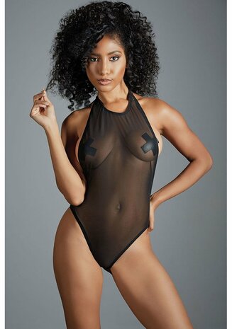 Jasmine - Doorschijnende Mesh Teddy - One Size One Size