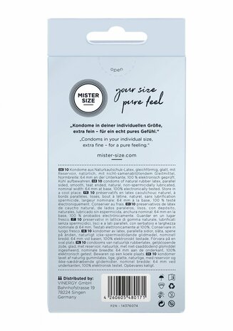 Pure Feel - Kondooms 64 mm - 10 pack