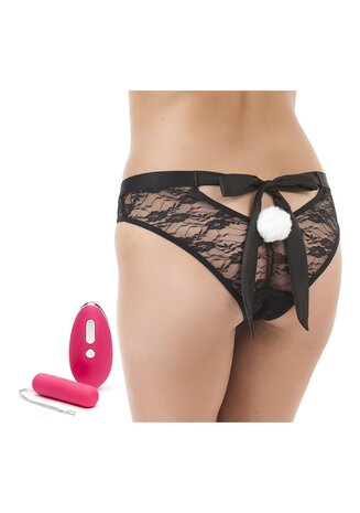 Remote Control Knicker Vibrator - Pink/Black